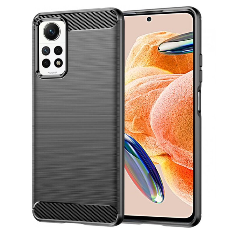 Husa Xiaomi Redmi Note 12 Pro 4G Techsuit Carbon Silicone, negru