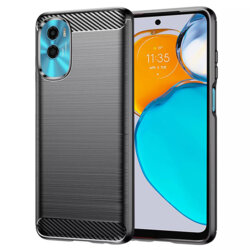 Husa Motorola Moto E22s Techsuit Carbon Silicone, negru