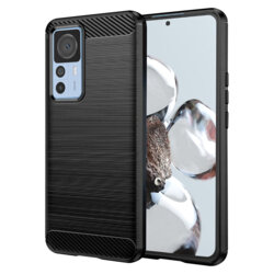 Husa Xiaomi 12T Techsuit Carbon Silicone, negru