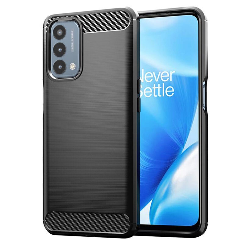 Husa OnePlus Nord N200 5G Techsuit Carbon Silicone- Negru