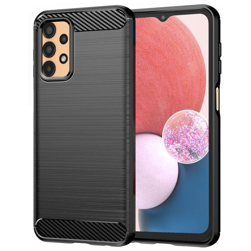 Husa Samsung Galaxy A13 4G Techsuit Carbon Silicone, negru
