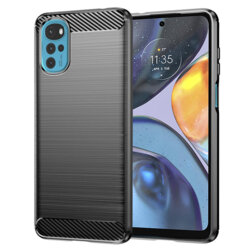 Husa Motorola Moto G22 Techsuit Carbon Silicone, negru