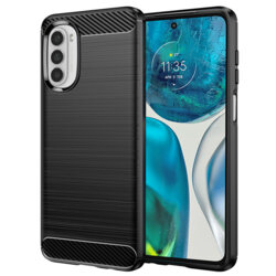 Husa Motorola Moto G52 Techsuit Carbon Silicone, negru