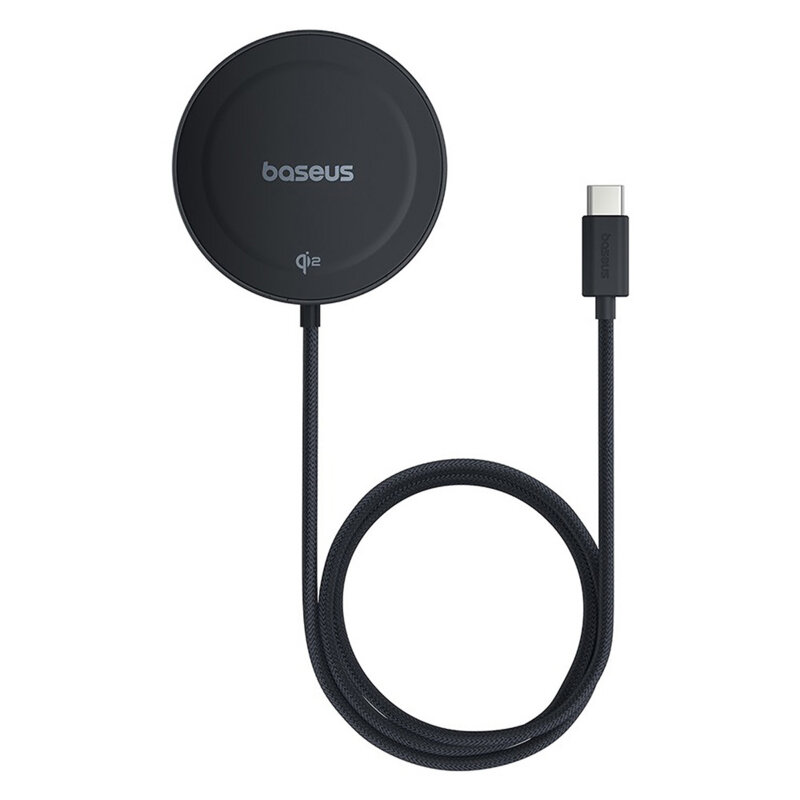 Incarcator wireless magnetic Qi2 Baseus, negru, P10273300121-02