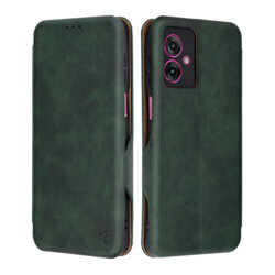 Husa 360° Motorola Moto G55 Techsuit Safe Wallet Plus, verde