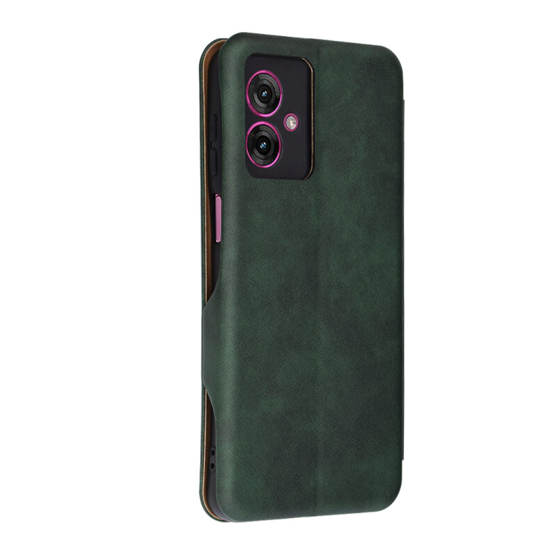 Husa 360° Motorola Moto G55 Techsuit Safe Wallet Plus, verde