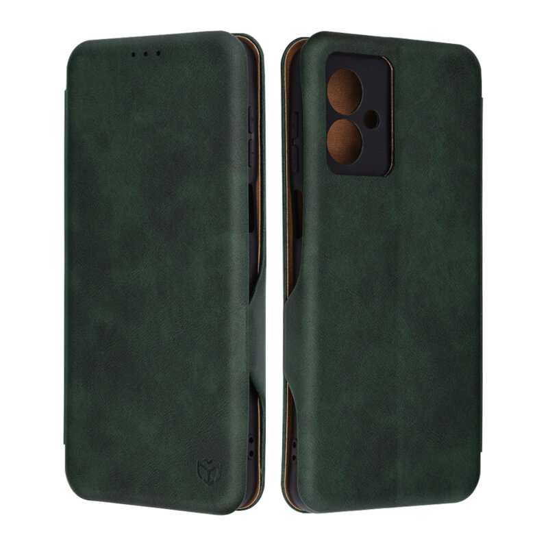 Husa 360° Motorola Moto G55 Techsuit Safe Wallet Plus, verde
