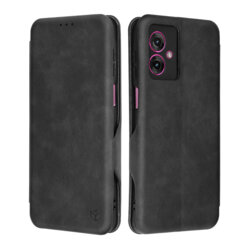 Husa 360° Motorola Moto G55 Techsuit Safe Wallet Plus, negru