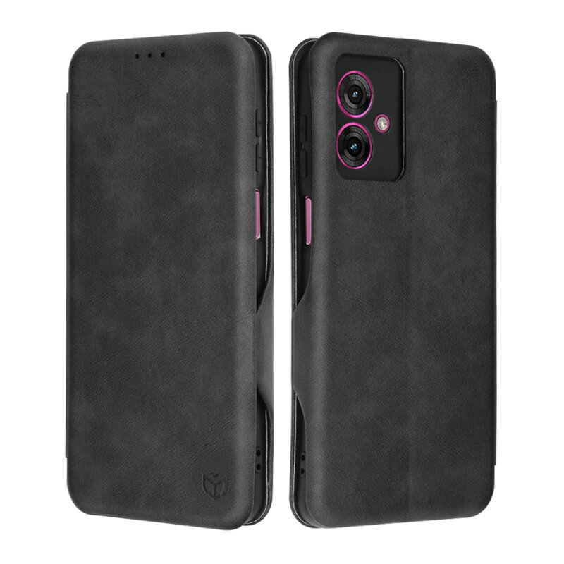 Husa 360° Motorola Moto G55 Techsuit Safe Wallet Plus, negru
