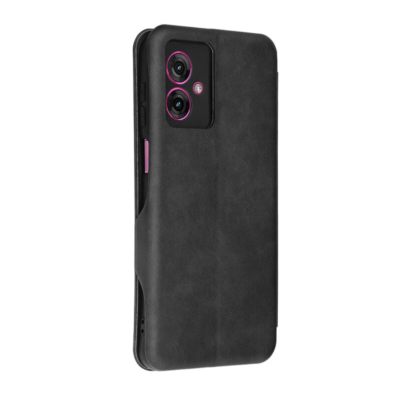 Husa 360° Motorola Moto G55 Techsuit Safe Wallet Plus, negru