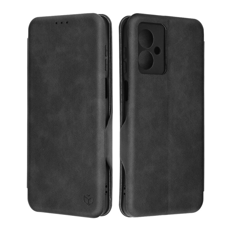 Husa 360° Motorola Moto G55 Techsuit Safe Wallet Plus, negru