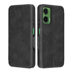 Husa 360° Motorola Moto G35 Techsuit Safe Wallet Plus, negru