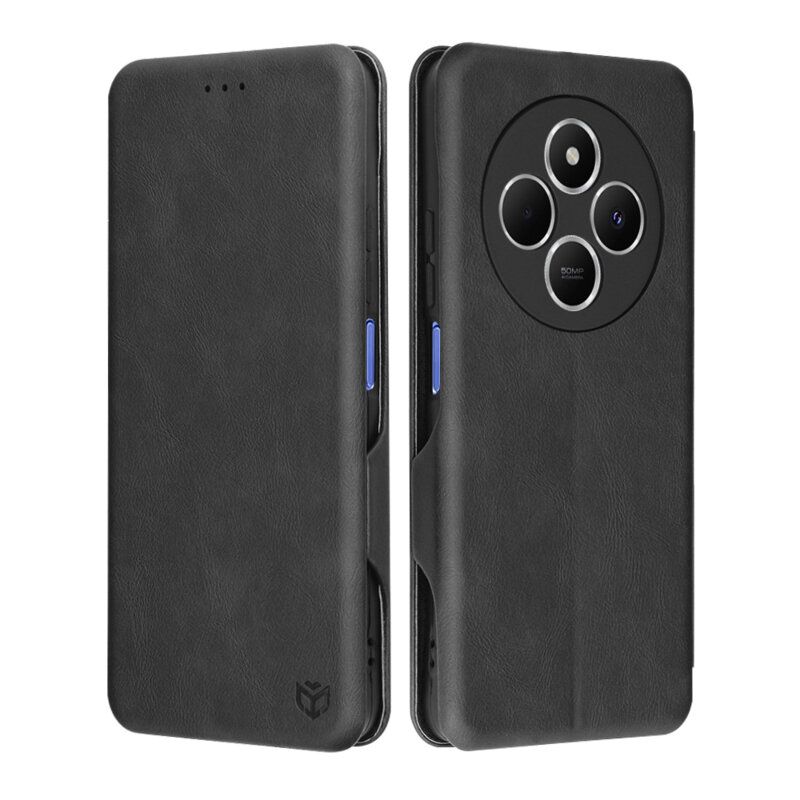 Husa 360° Xiaomi Redmi 14C Techsuit Safe Wallet Plus, negru