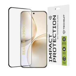Folie sticla Realme 14 Pro+ Techsuit 111D Full Glue Full Cover, negru