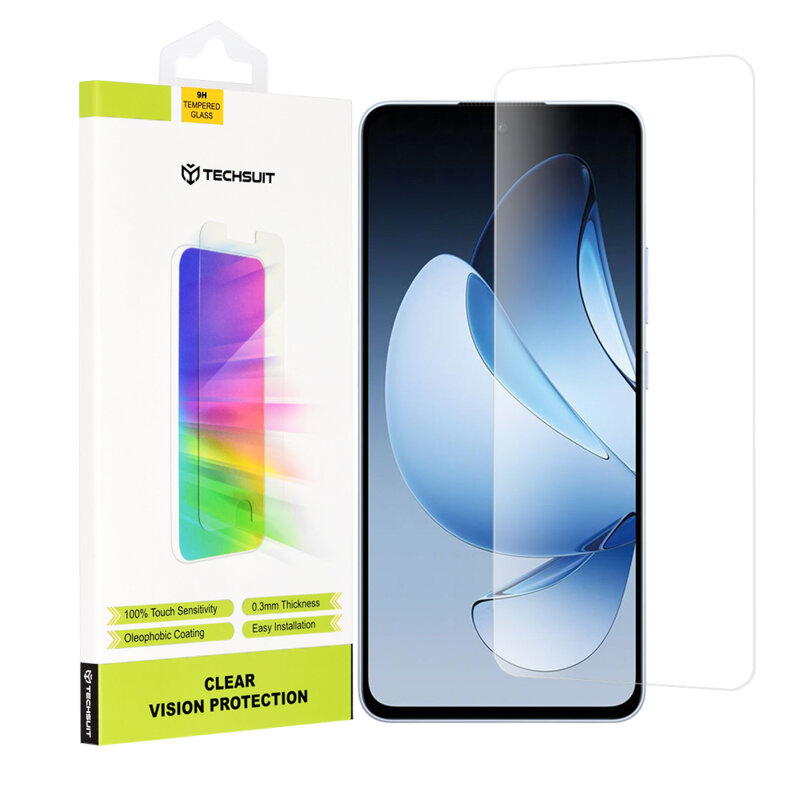 Folie sticla Oppo Reno13 Techsuit Clear Vision Glass, transparenta