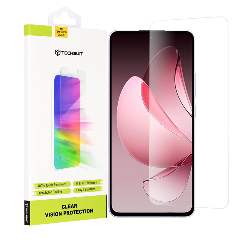 Folie sticla Oppo Reno13 F 4G Techsuit Clear Vision Glass, transparenta