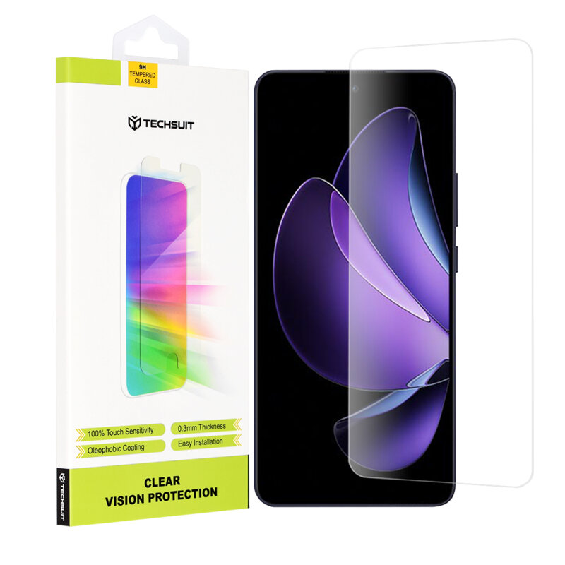 Folie sticla Oppo Reno13 FS 5G Techsuit Clear Vision Glass, transparenta
