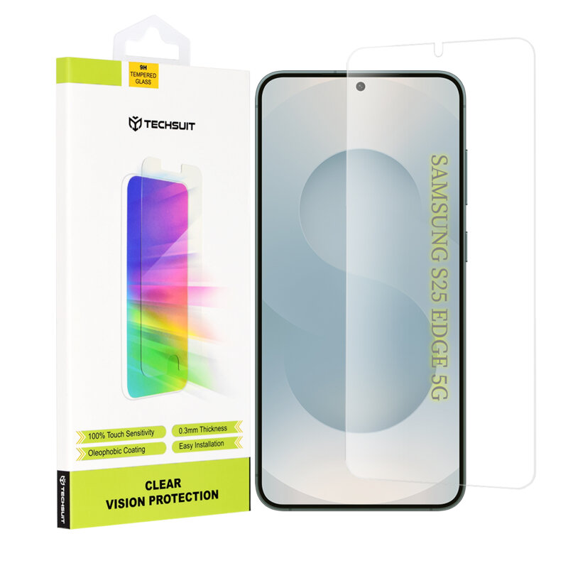 Folie sticla Samsung Galaxy S25 Edge Techsuit Clear Vision Glass, transparenta