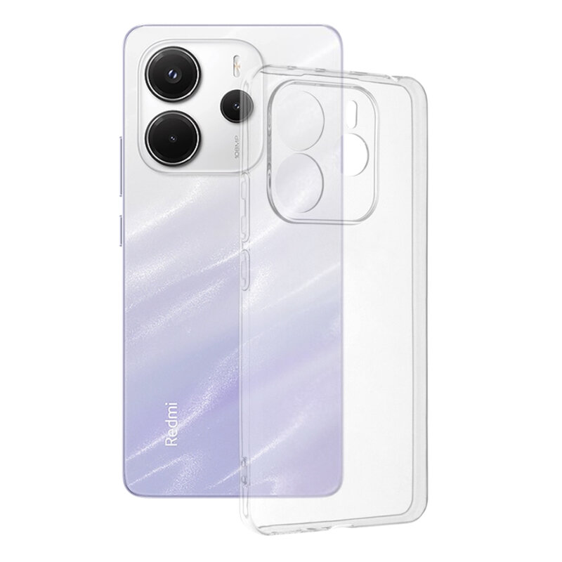 Husa Xiaomi Redmi Note 14 4G (Standard) Techsuit Clear Silicone, transparenta