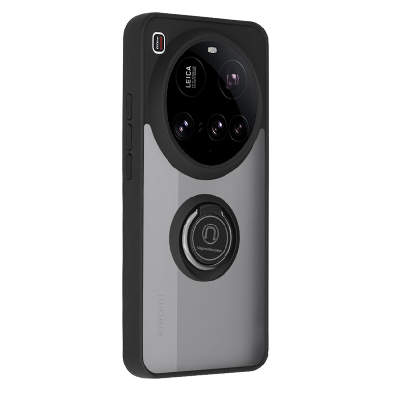 Husa Xiaomi 15 Ultra Techsuit Glinth cu inel suport stand magnetic, negru