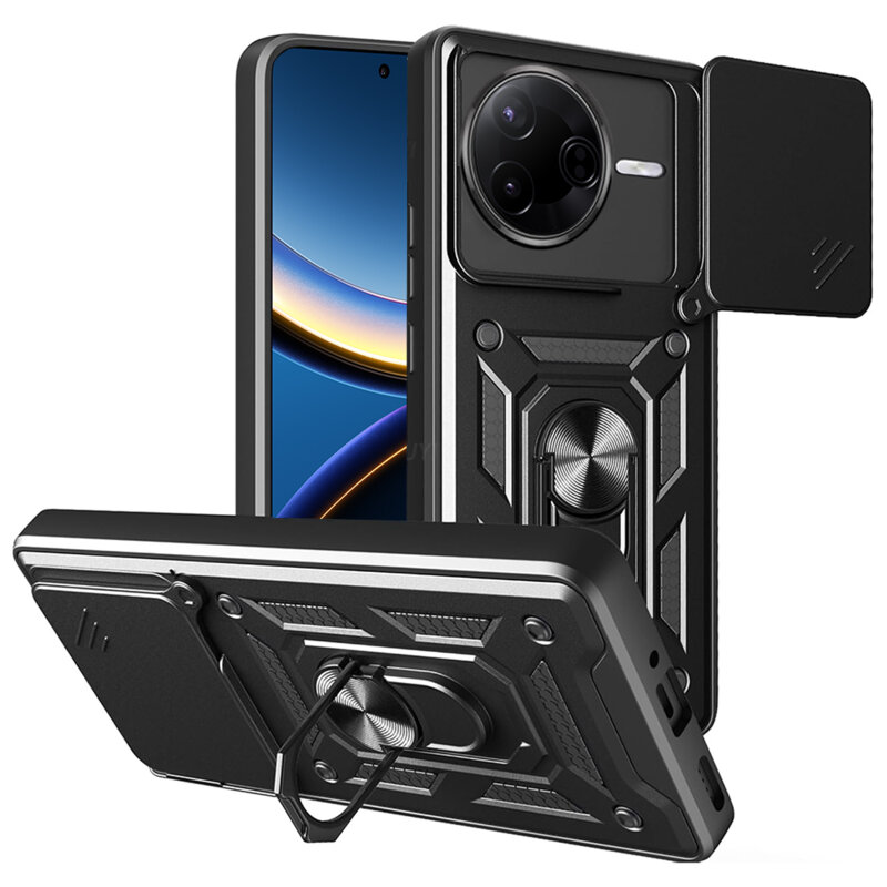 Husa Xiaomi Poco F7 Pro protectie camera Techsuit CamShield Series, negru