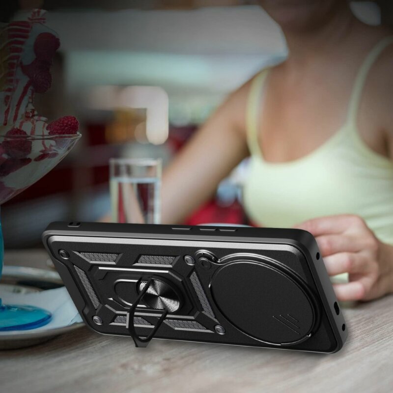 Husa Xiaomi Poco F7 Pro protectie camera Techsuit CamShield Series, negru