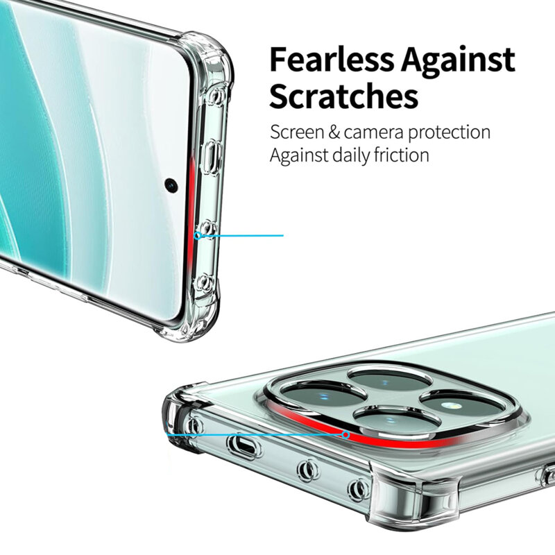 Husa Xiaomi Poco F7 Pro Techsuit Shockproof Clear Silicone, transparenta