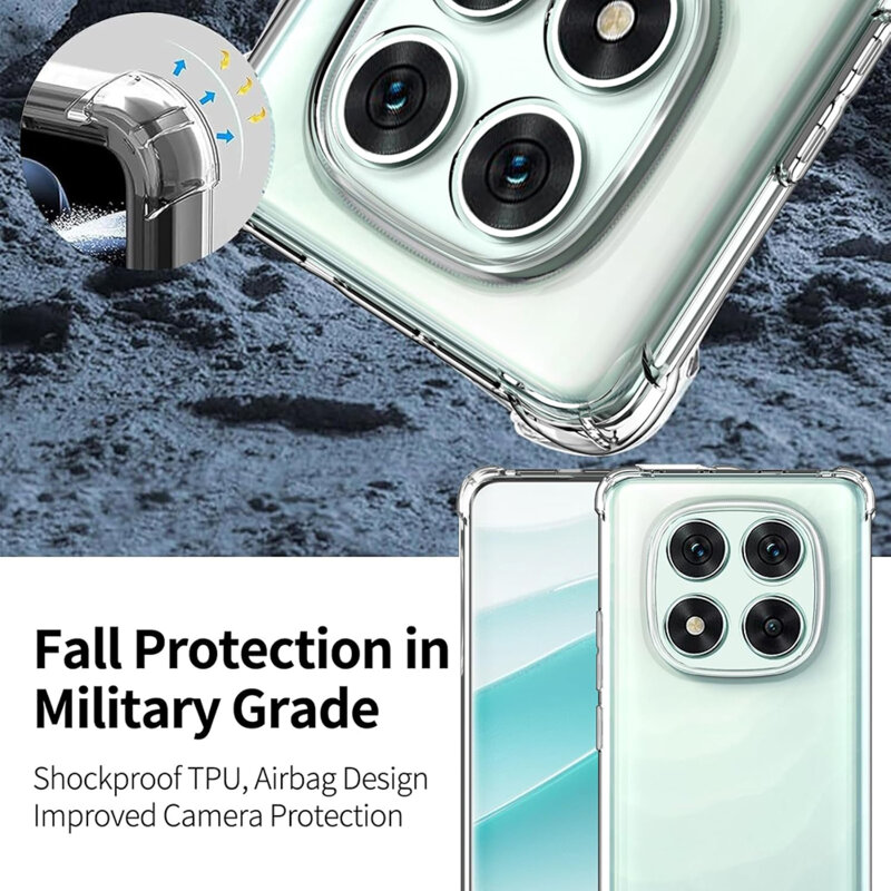 Husa Xiaomi Poco F7 Pro Techsuit Shockproof Clear Silicone, transparenta