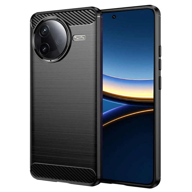 Husa Xiaomi Poco F7 Pro Techsuit Carbon Silicone, negru