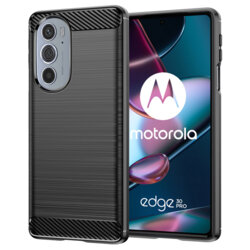 Husa Motorola Edge 30 Pro Techsuit Carbon Silicone, negru