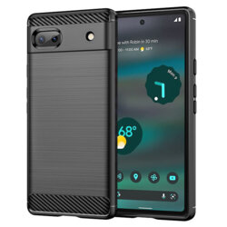Husa Google Pixel 6a Techsuit Carbon Silicone, negru