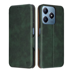 Husa 360° Realme C63 Techsuit Safe Wallet Plus, verde