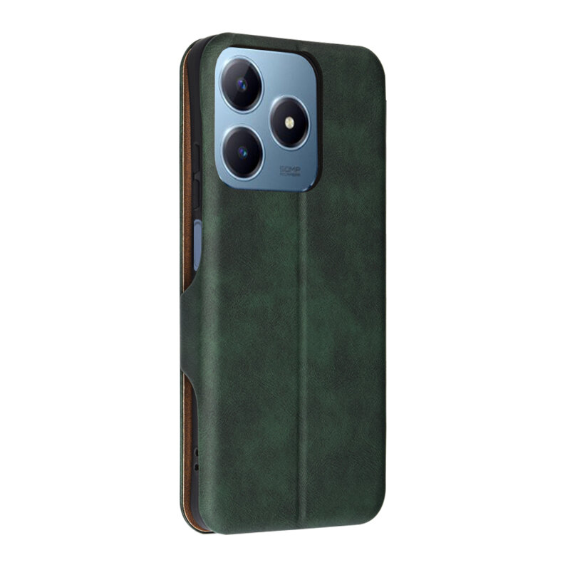 Husa 360° Realme C63 Techsuit Safe Wallet Plus, verde