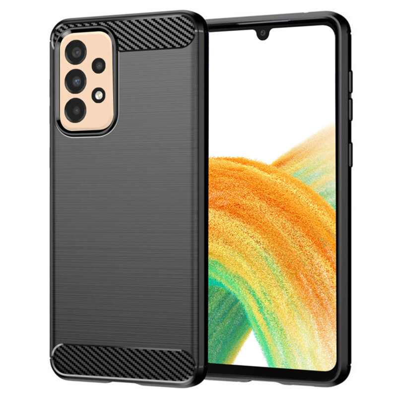 Husa Samsung Galaxy A33 5G Techsuit Carbon Silicone, negru