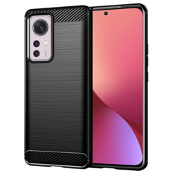 Husa Xiaomi 12 Techsuit Carbon Silicone, negru