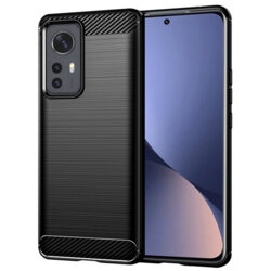 Husa Xiaomi 12X Techsuit Carbon Silicone, negru