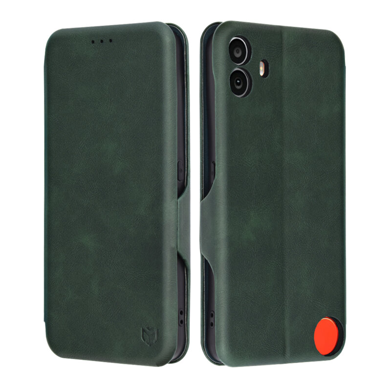 Husa 360° Nothing CMF Phone 1 Techsuit Safe Wallet Plus, verde
