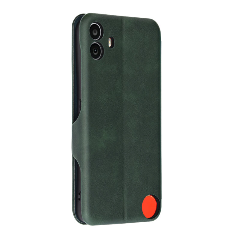 Husa 360° Nothing CMF Phone 1 Techsuit Safe Wallet Plus, verde