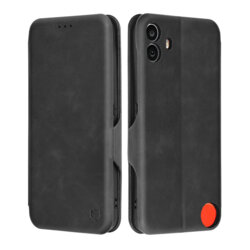 Husa 360° Nothing CMF Phone 1 Techsuit Safe Wallet Plus, negru