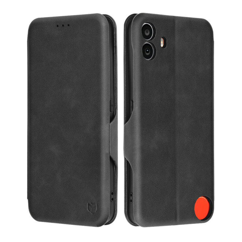 Husa 360° Nothing CMF Phone 1 Techsuit Safe Wallet Plus, negru