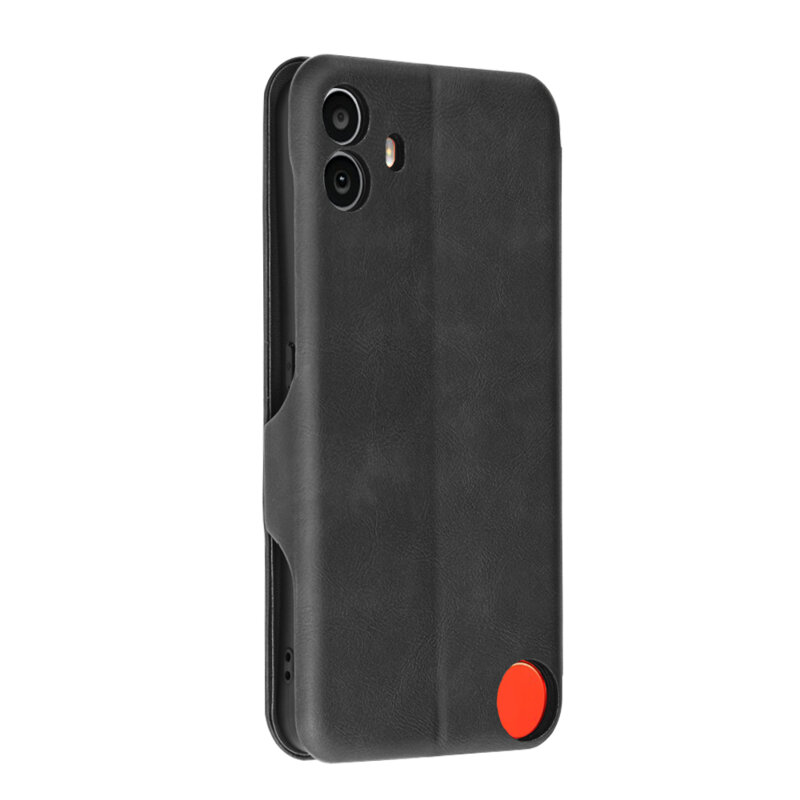 Husa 360° Nothing CMF Phone 1 Techsuit Safe Wallet Plus, negru