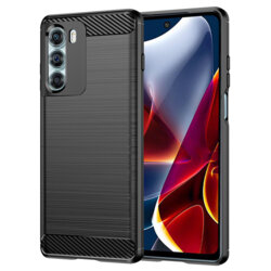 Husa Motorola Edge S30 Techsuit Carbon Silicone, negru