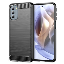 Husa Motorola Moto G31 Techsuit Carbon Silicone, negru