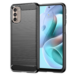 Husa Motorola Moto G41 Techsuit Carbon Silicone, negru