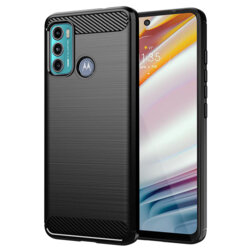 Husa Motorola Moto G60 Techsuit Carbon Silicone, negru