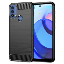 Husa Motorola Moto E30 Techsuit Carbon Silicone, negru