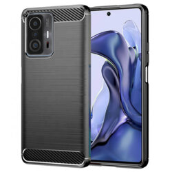 Husa Xiaomi 11T Techsuit Carbon Silicone - Negru