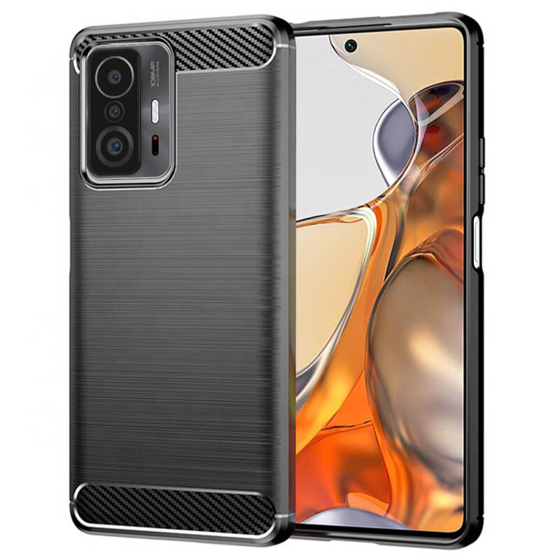 Husa Xiaomi 11T Pro Techsuit Carbon Silicone - Negru