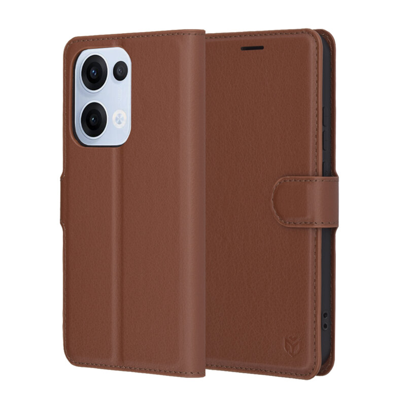 Husa Oppo Reno13 Techsuit Leather Folio, maro