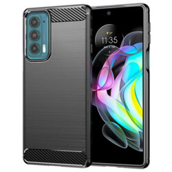 Husa Motorola Edge 20 Techsuit Carbon Silicone - Negru